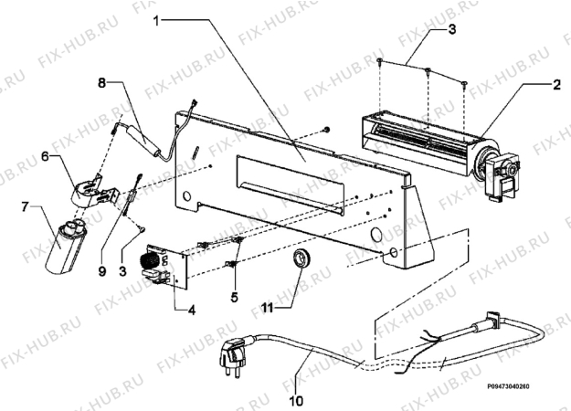 Взрыв-схема микроволновой печи Electrolux EMC38905X - Схема узла Section 3